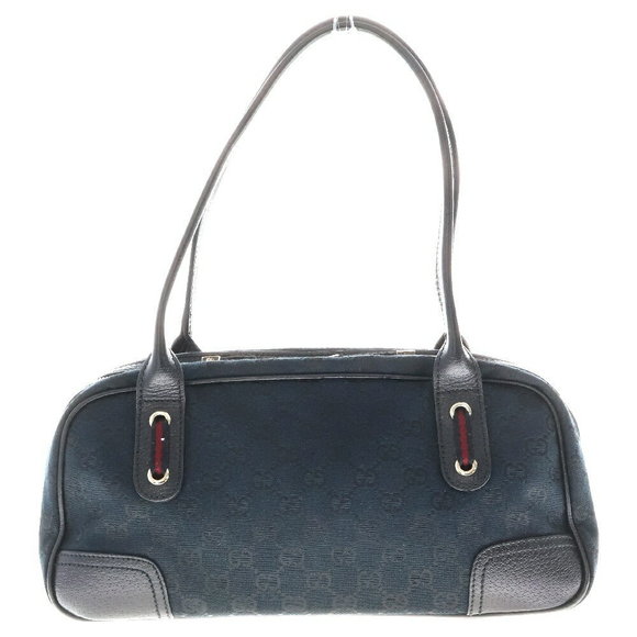 Gucci GG Canvas Sherry Princess Handbag Ribbon Black - Picture 2 of 5